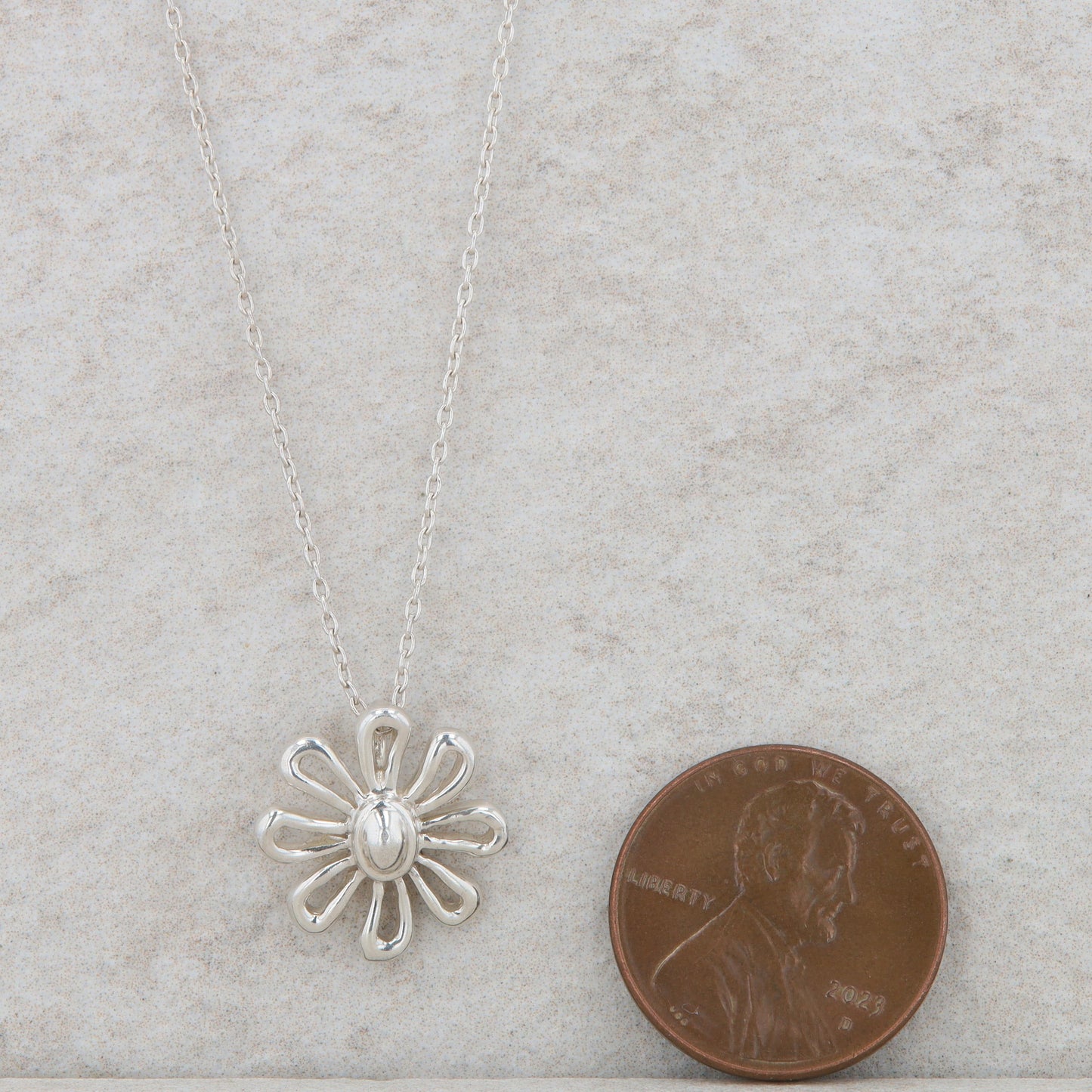 Sterling Silver Tiffany and Co Flower Daisy Necklace