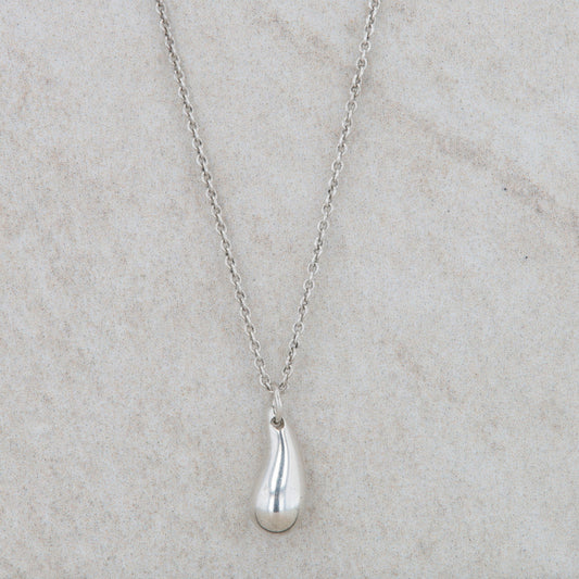 Tiffany and Co Sterling Silver Elsa Peretti Teardrop Necklace