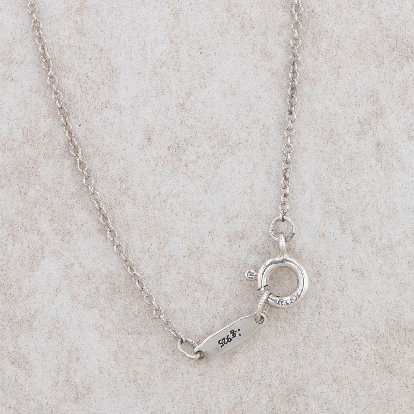 Sterling Silver Tiffany & Co Double Heart Tag Mini Necklace