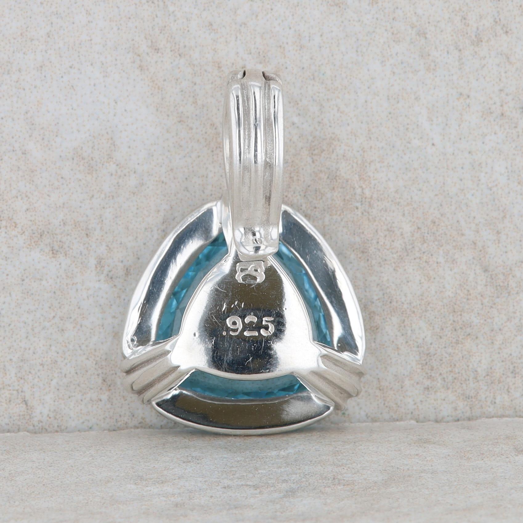 Slane and Slane Sterling Silver Blue Topaz and Diamond Enhancer