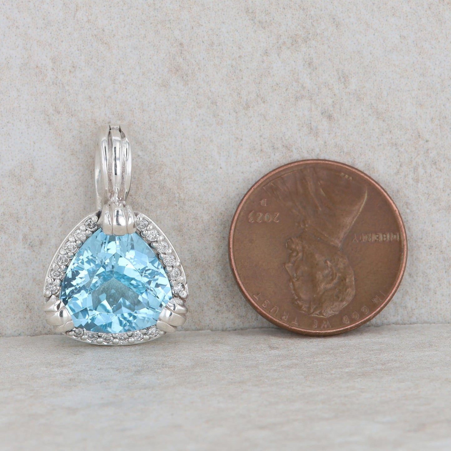 Slane and Slane Sterling Silver Blue Topaz and Diamond Enhancer