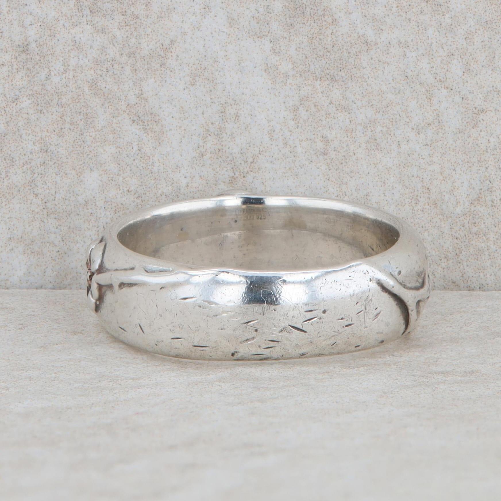 Sterling Silver Tiffany and Co Floral Band