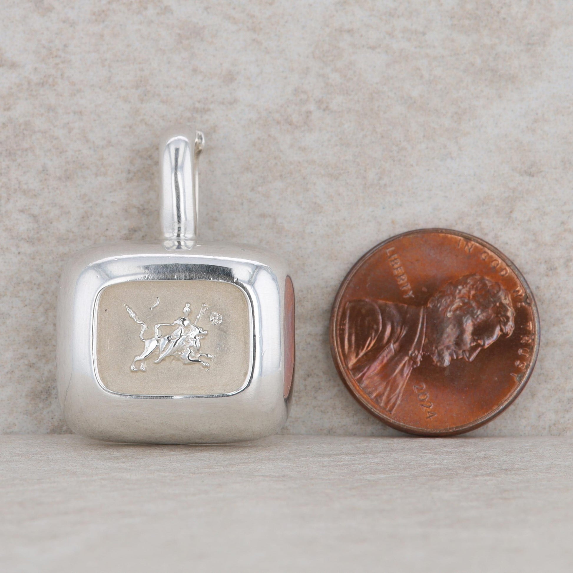 Slane & Slane Sterling Silver Rectangle Goddess Rhea Pendant Enhancer