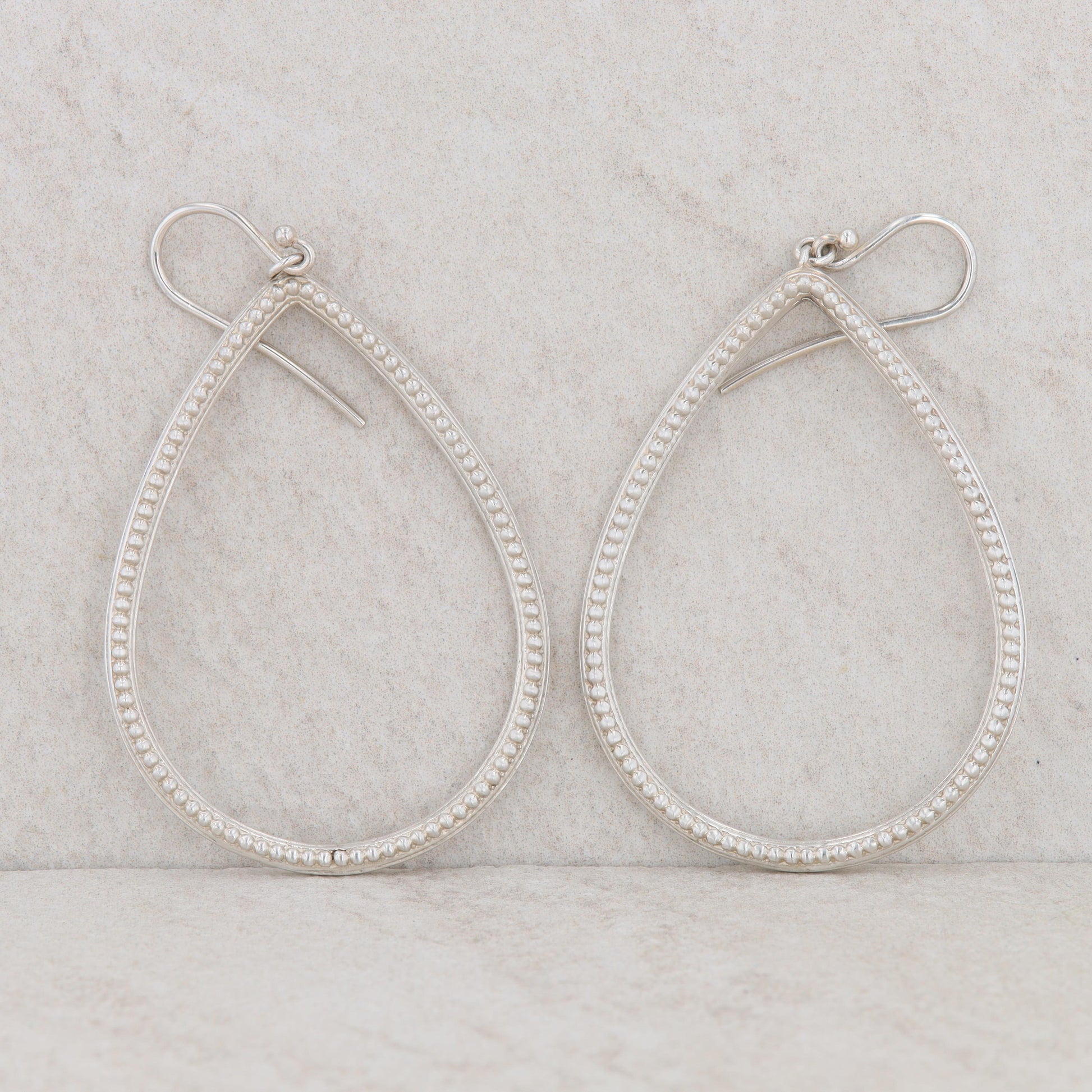 Slane and Slane Sterling Silver Teardrop Beaded Earrings, 15.3g