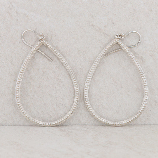 Slane and Slane Sterling Silver Teardrop Beaded Earrings, 15.3g