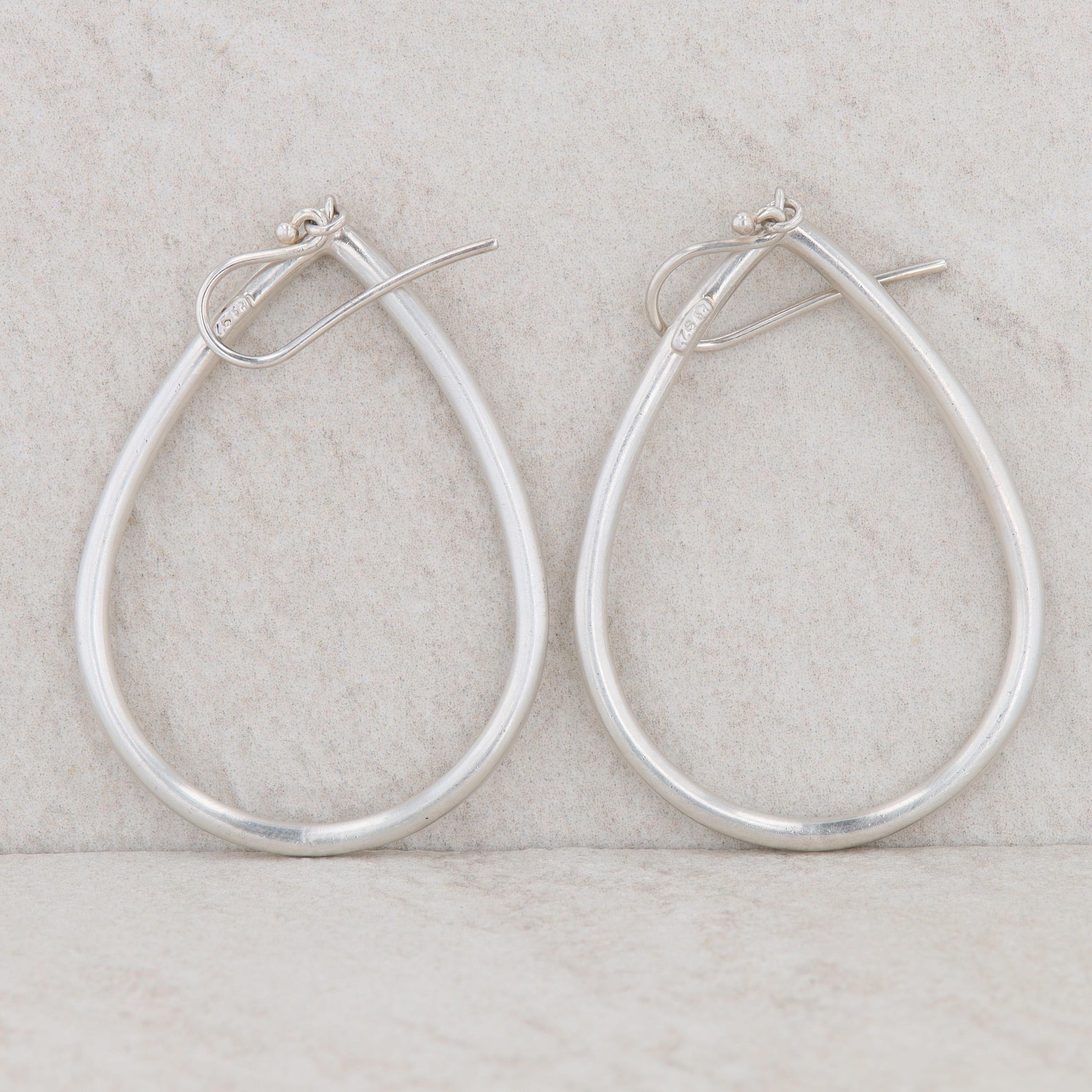 Slane and Slane Sterling Silver Teardrop Beaded Earrings, 15.3g