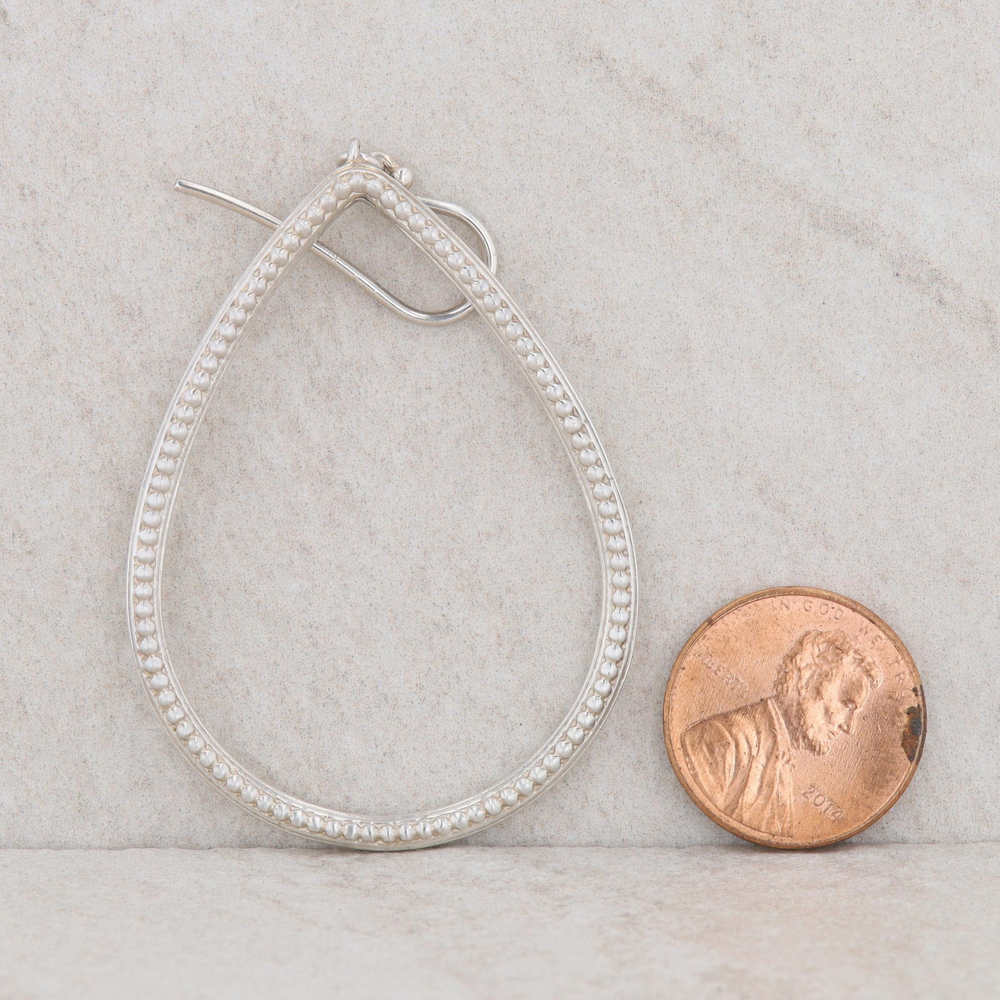 Slane and Slane Sterling Silver Teardrop Beaded Earrings, 15.3g