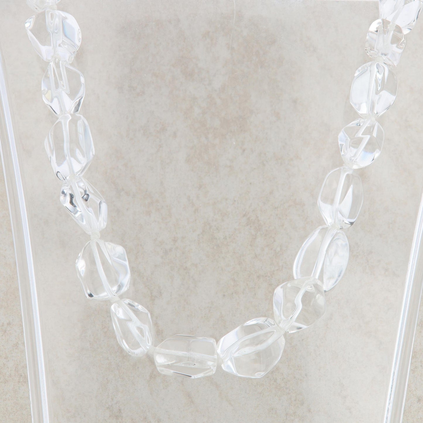 Sterling Silver Abstract Shape Crystal Bead Strand Necklace, Lucas Roberts