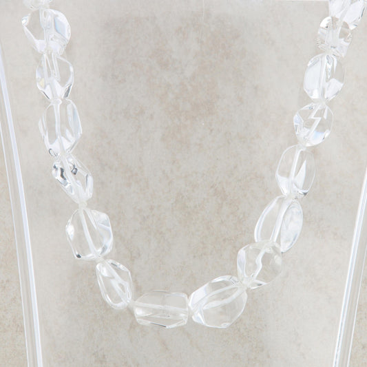 Sterling Silver Abstract Shape Crystal Bead Strand Necklace, Lucas Roberts