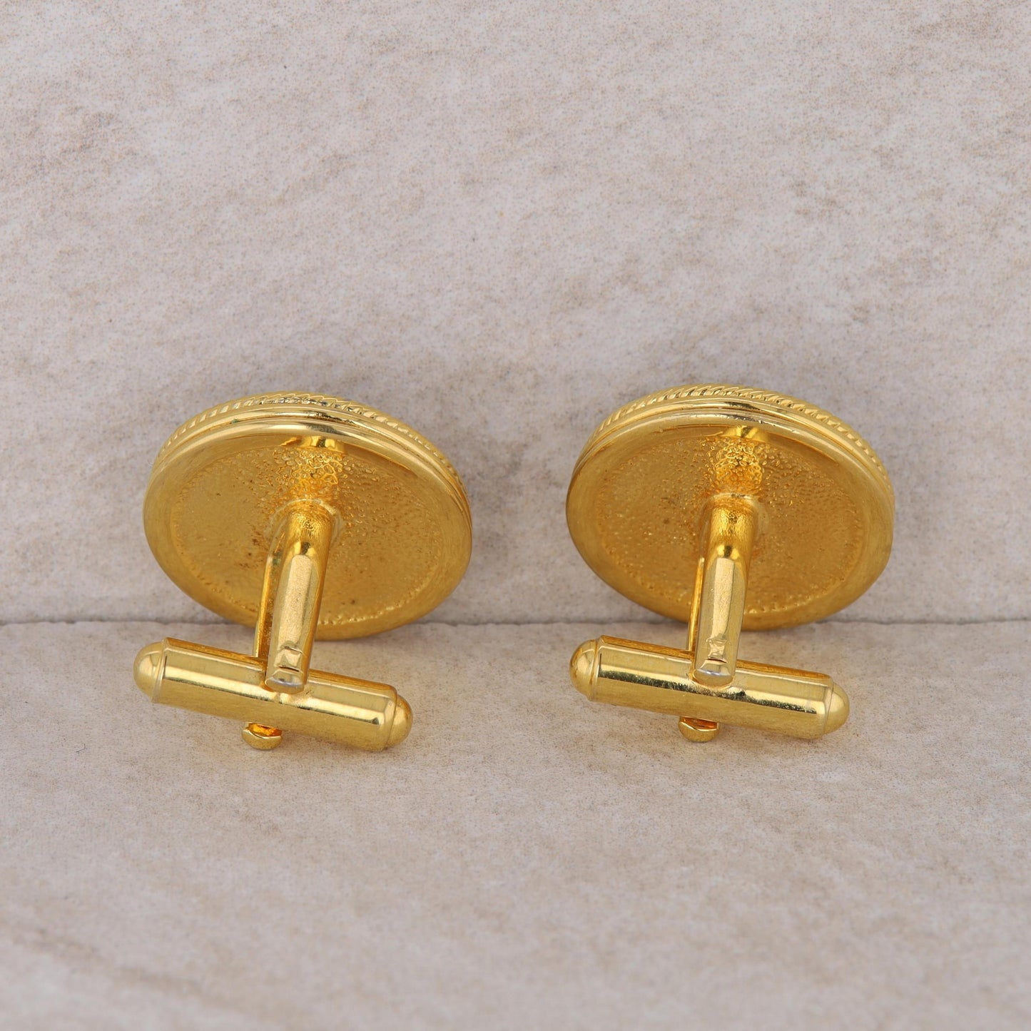 Genuine Mercury Dime Coins in Gold Tone Cufflinks with Matching Tie Tac