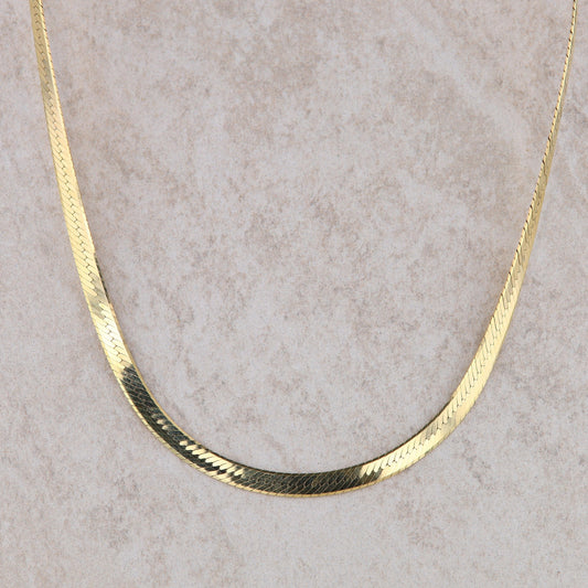 14k Yellow Gold Herringbone Chain 9.75g