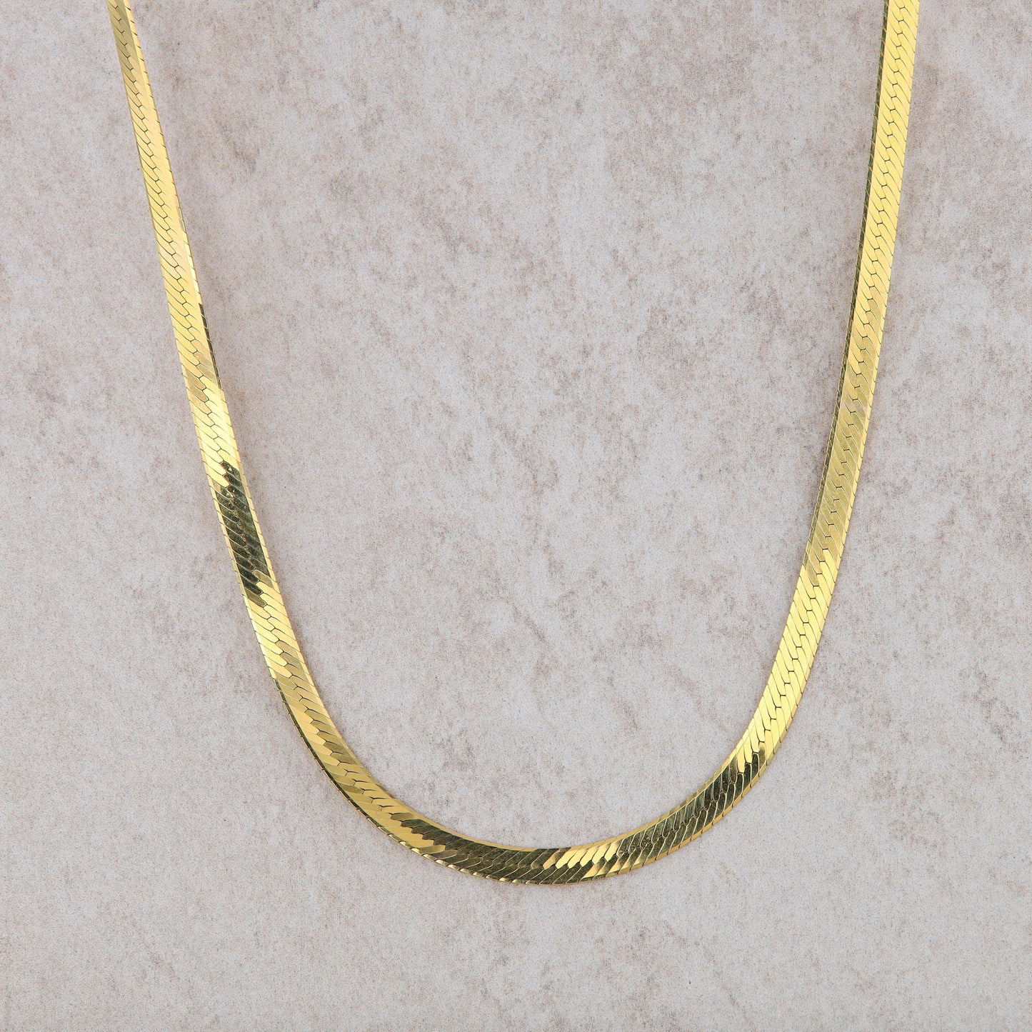 14k Yellow Gold Herringbone Necklace Chain 18" 11.03g