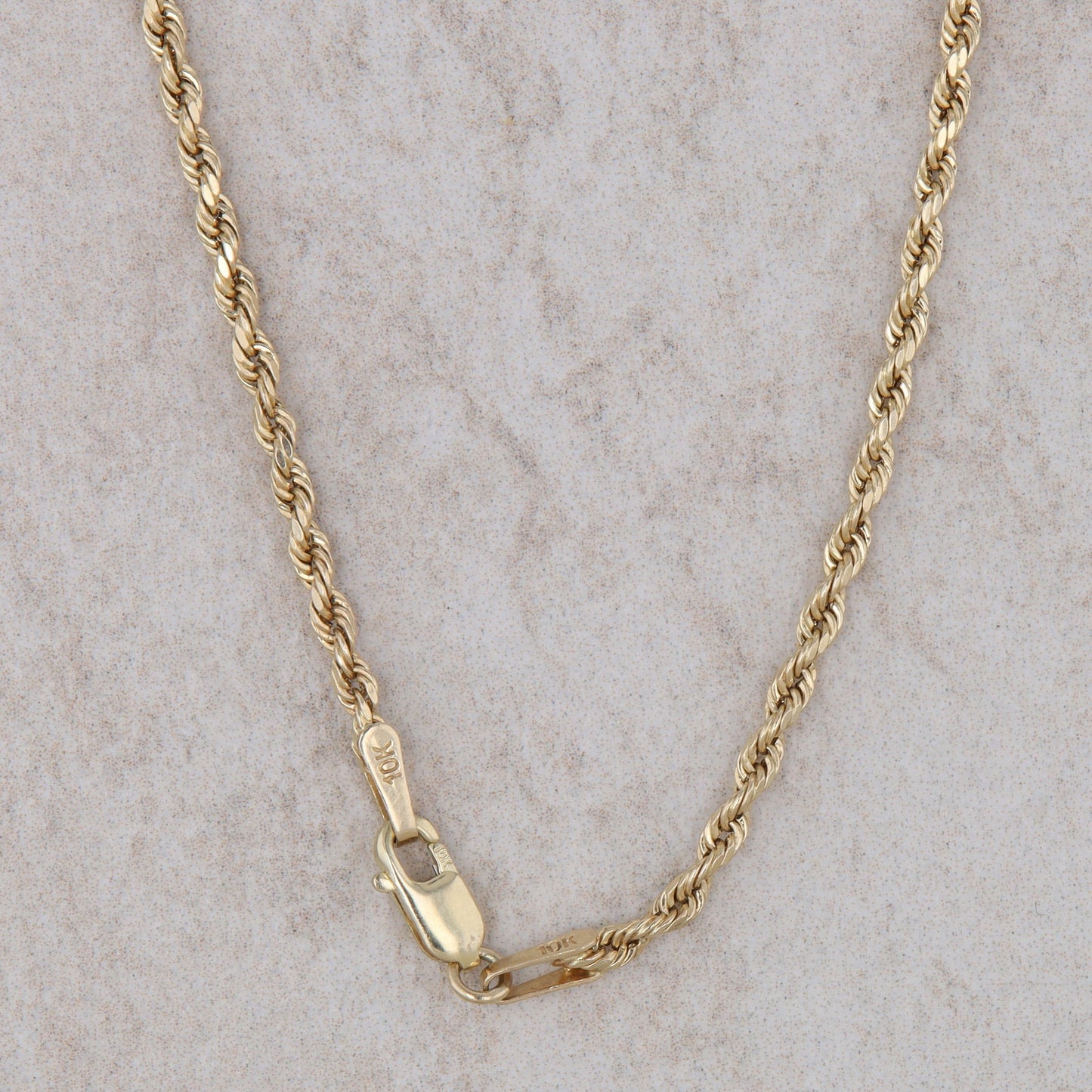 10k Yellow Gold 2mm Rope Chain 18" 2.31g