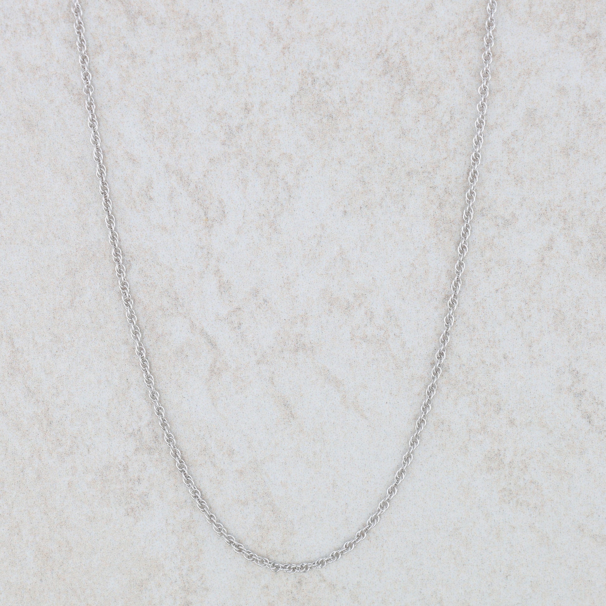 14k White Gold Rope Chain 18" 2.4g