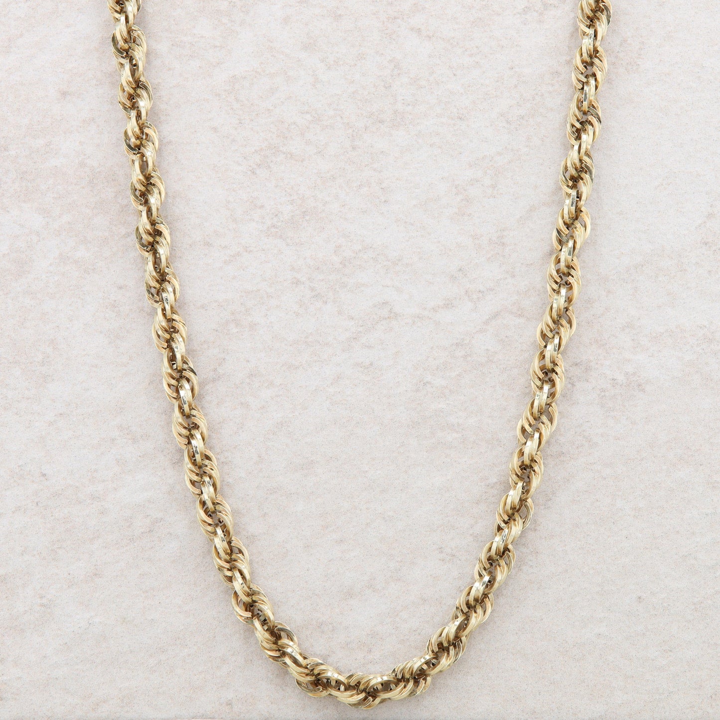 10k Yellow Gold Men's Hollow Lightweight Rope Chain 22" 12.25g