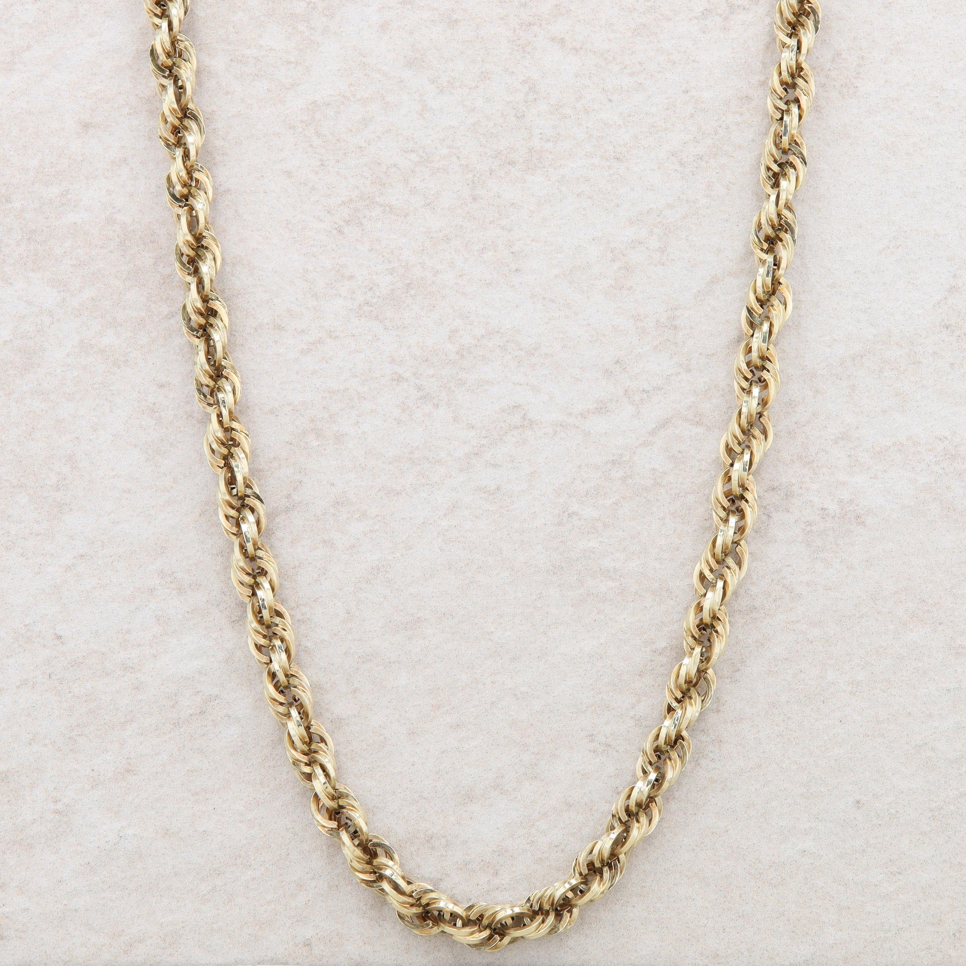 10k Yellow Gold Men's Hollow Lightweight Rope Chain 22" 12.25g