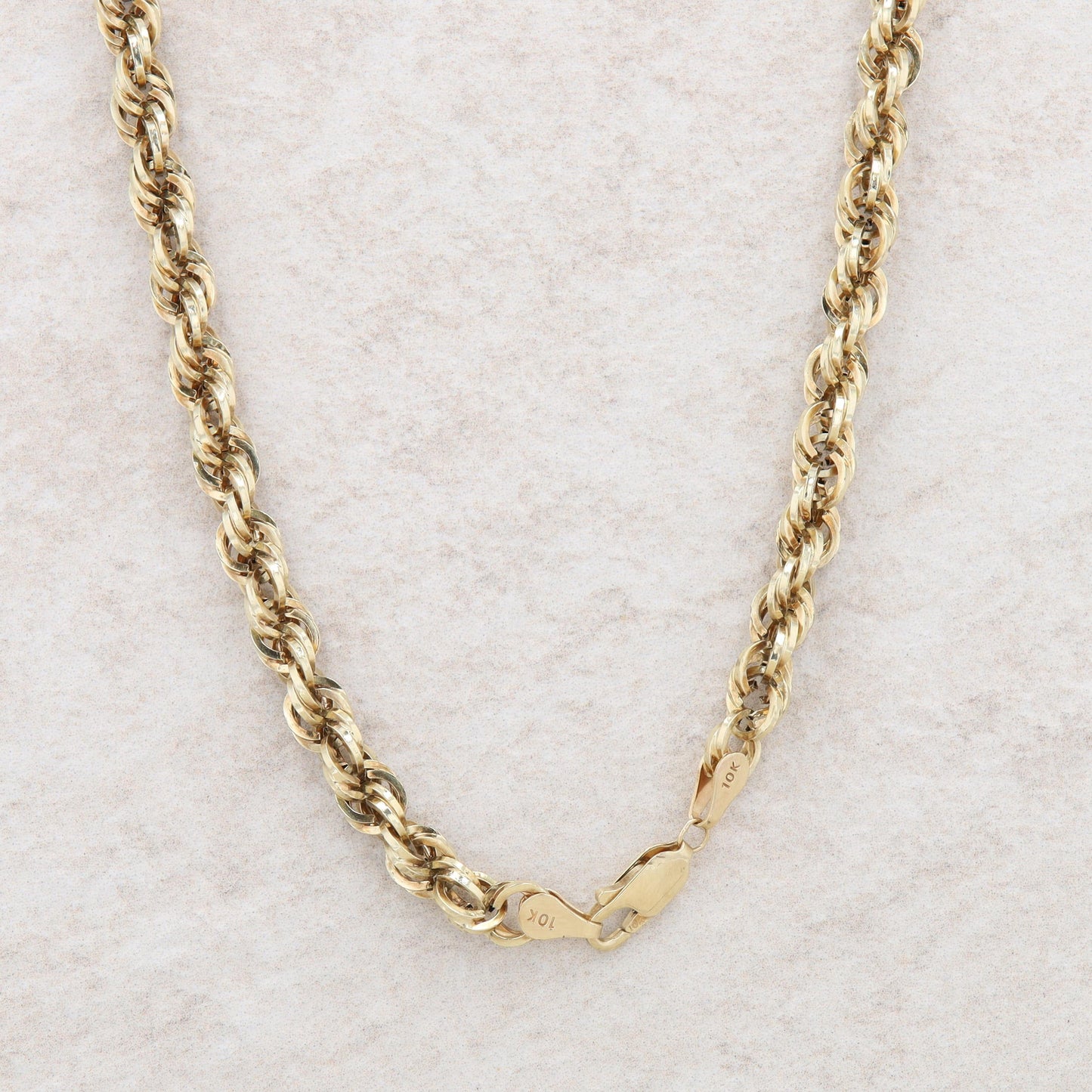 10k Yellow Gold Men's Hollow Lightweight Rope Chain 22" 12.25g