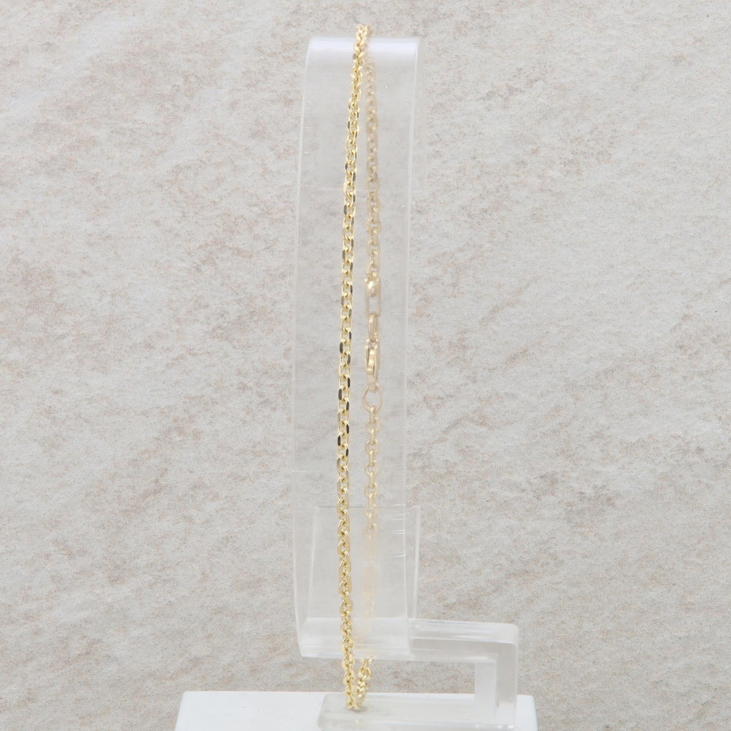 14k Yellow Gold Cable Chain Anklet 9" 3.3g