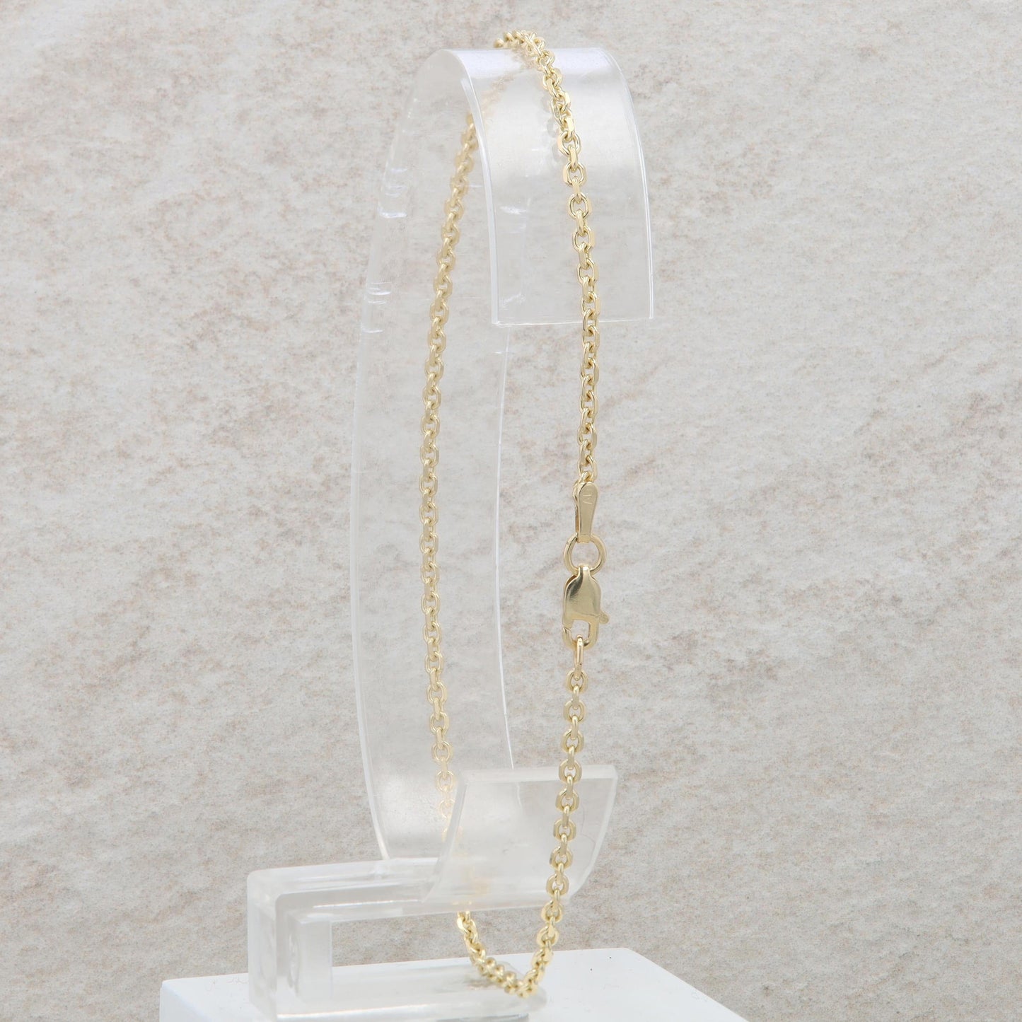 14k Yellow Gold Cable Chain Anklet 9" 3.3g