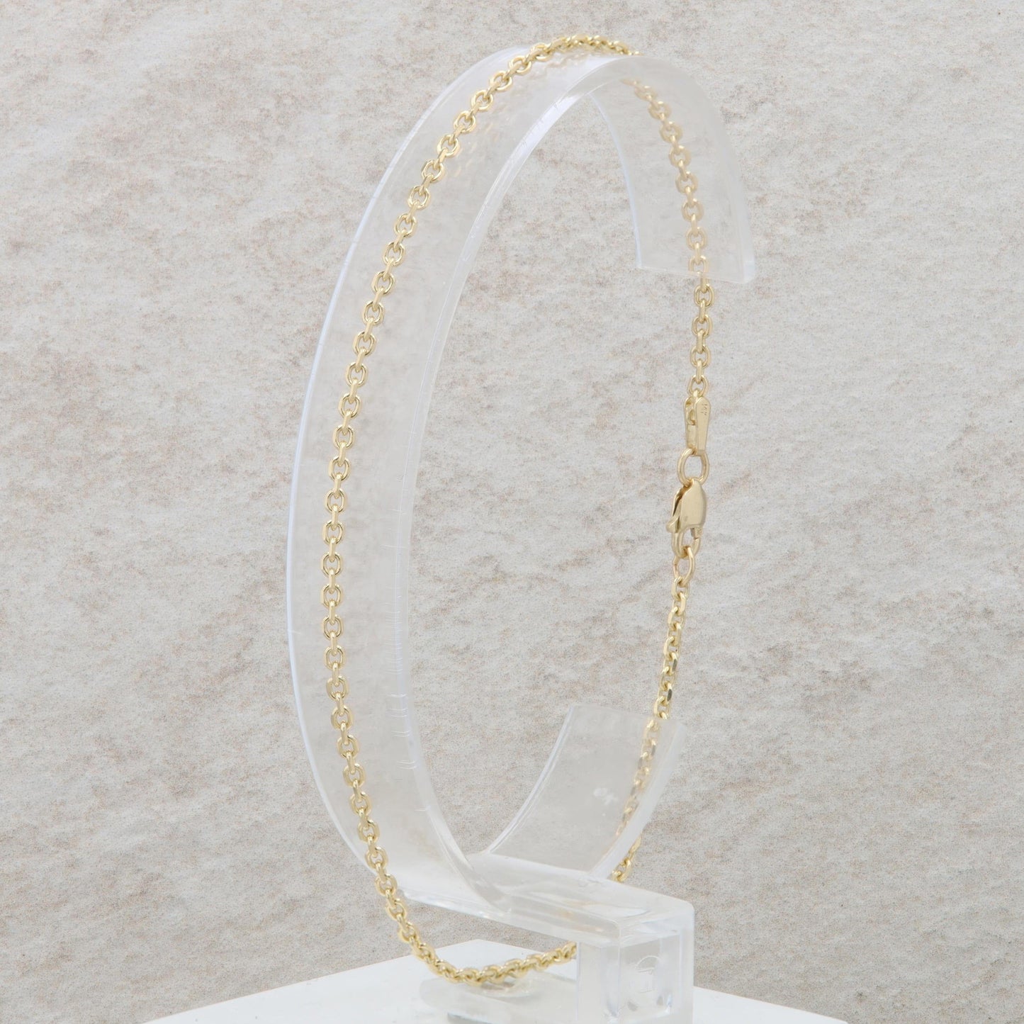 14k Yellow Gold Cable Chain Anklet 9" 3.3g