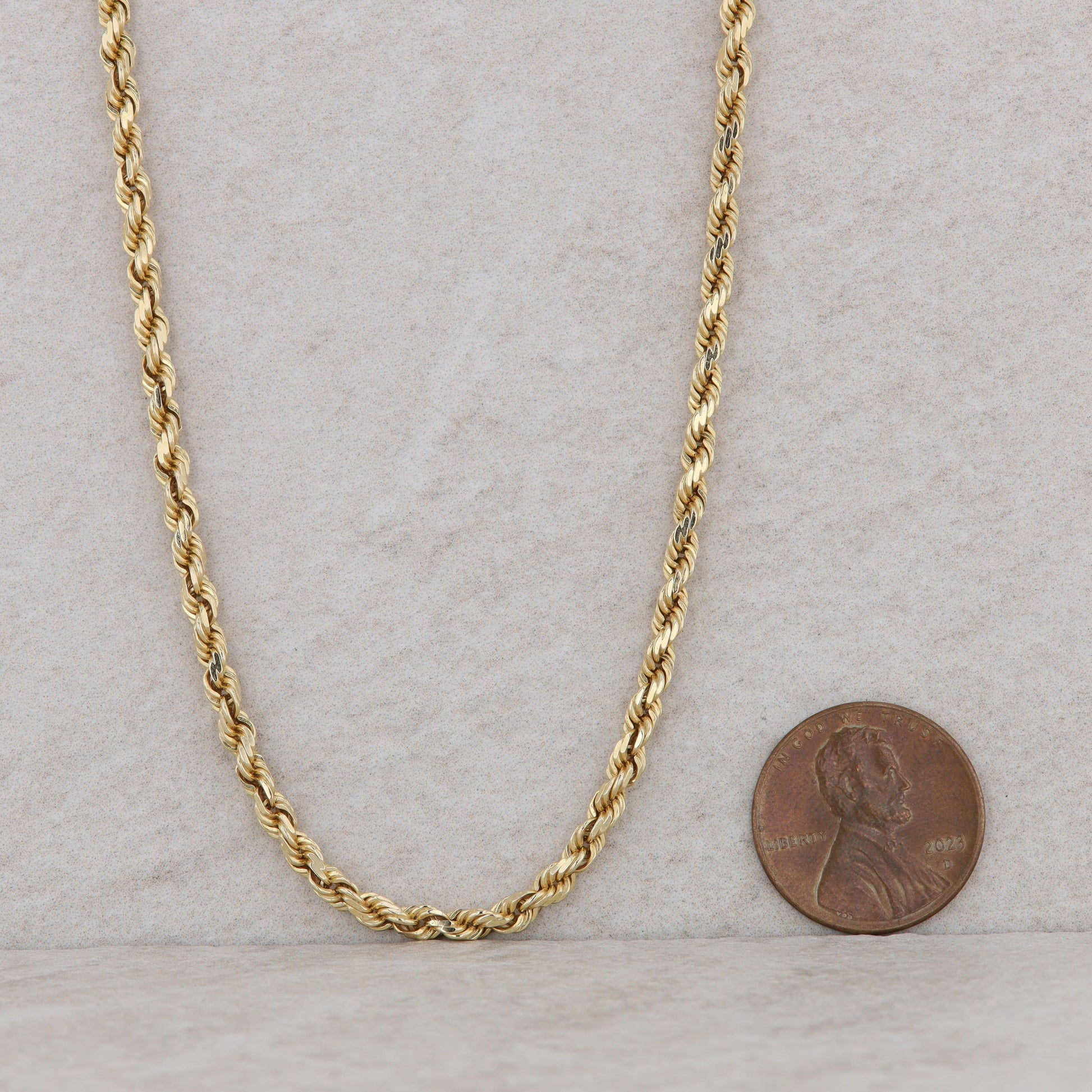 14k Yellow Gold Rope Chain 20" 15.57g