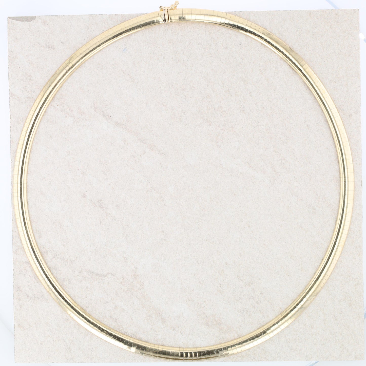 10k Yellow Gold 6mm Omega Necklace 18" 23.6g