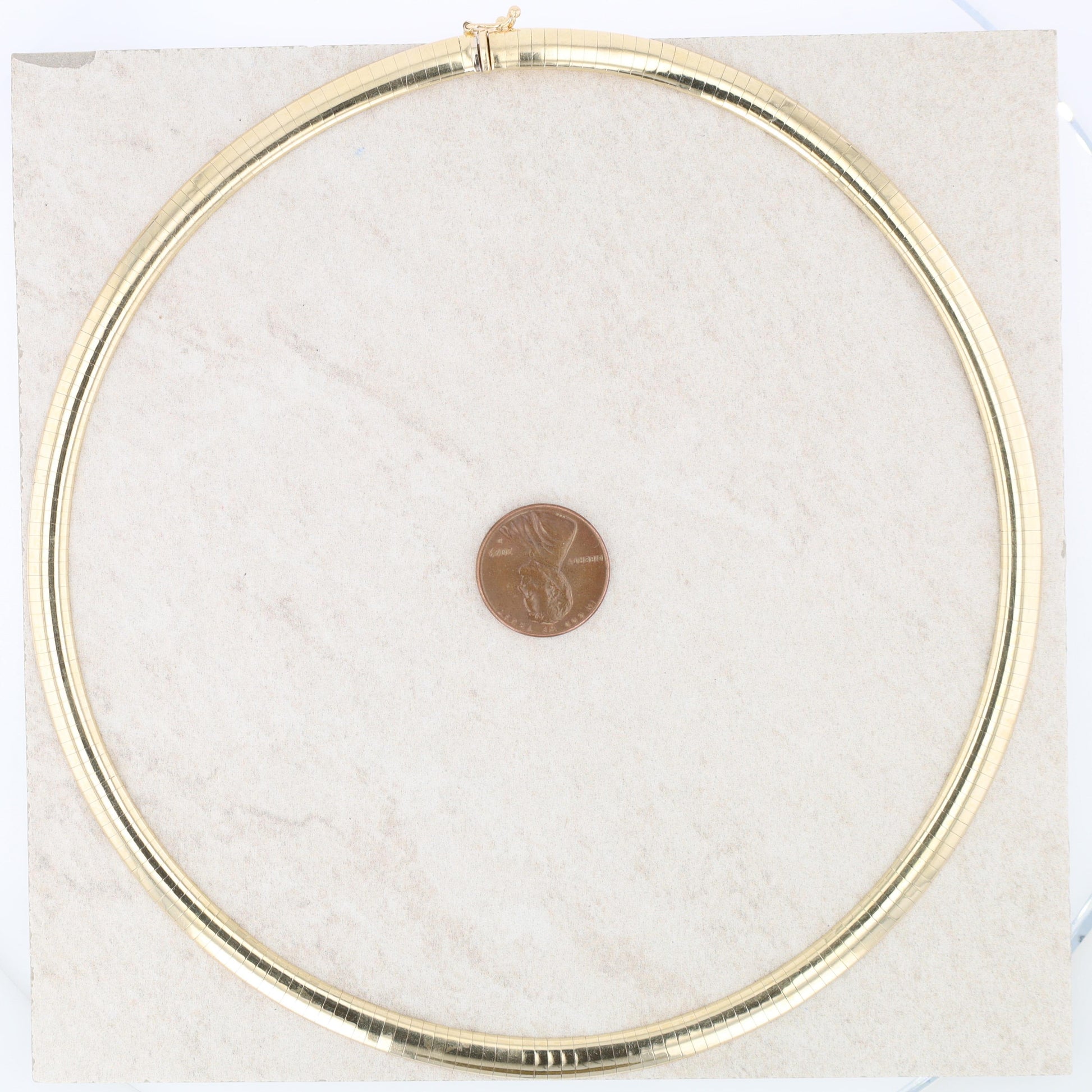 10k Yellow Gold 6mm Omega Necklace 18" 23.6g