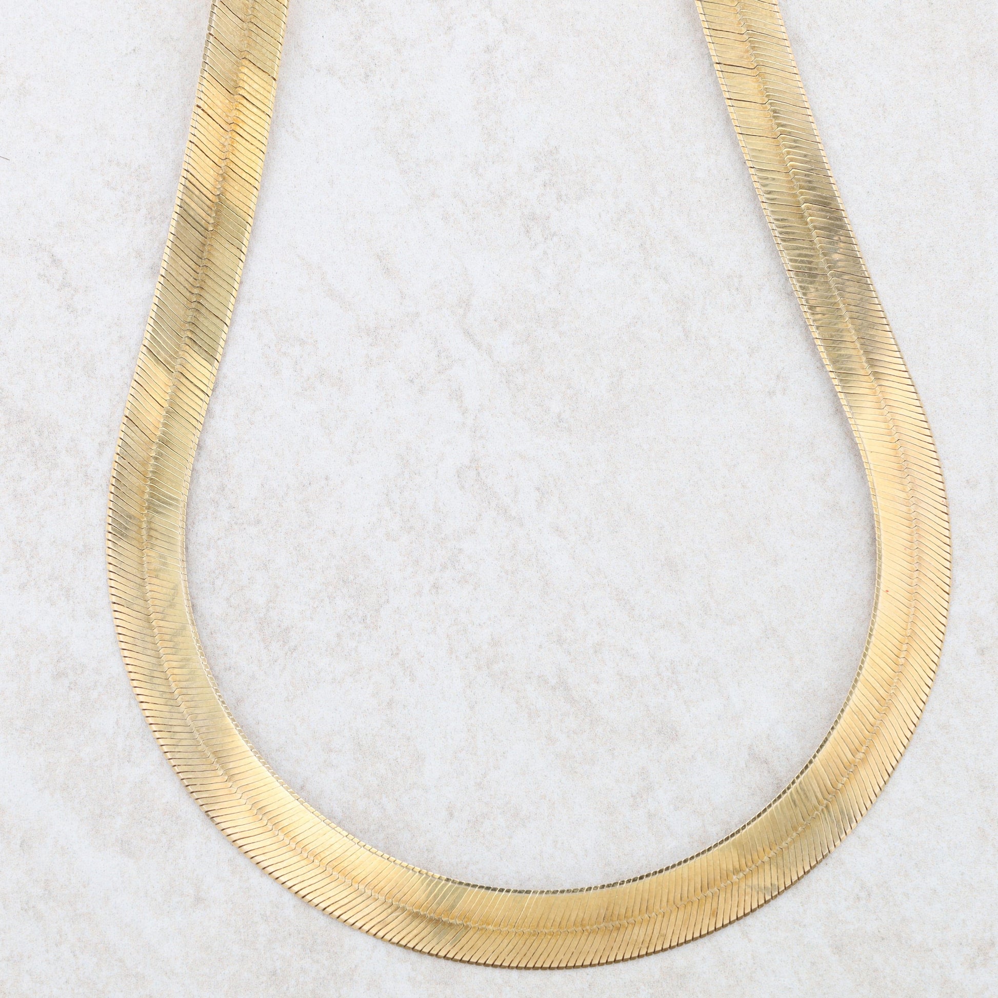 10k Yellow Gold Herringbone Chain 18" 27.11g