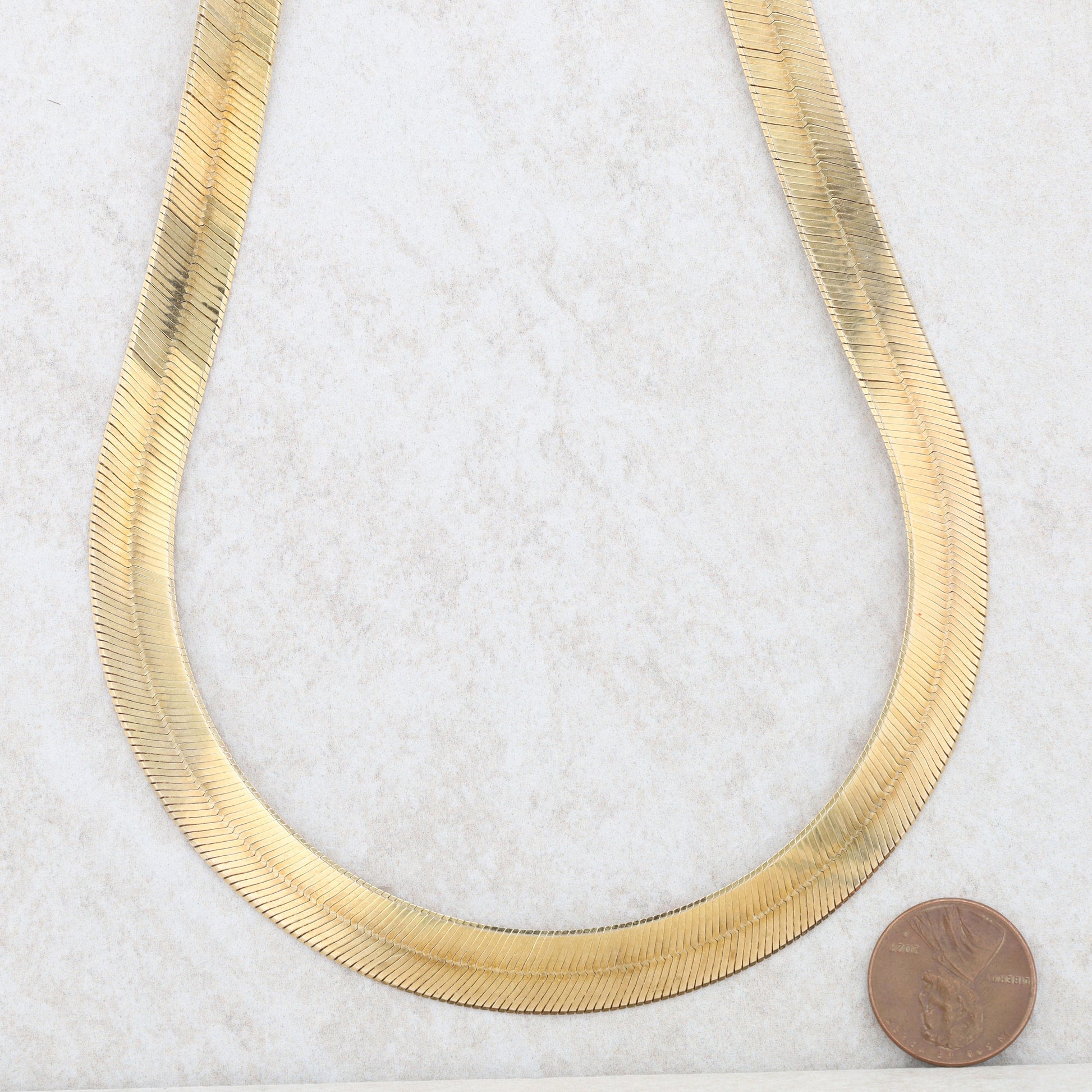 10k Yellow Gold Herringbone Chain 18" 27.11g