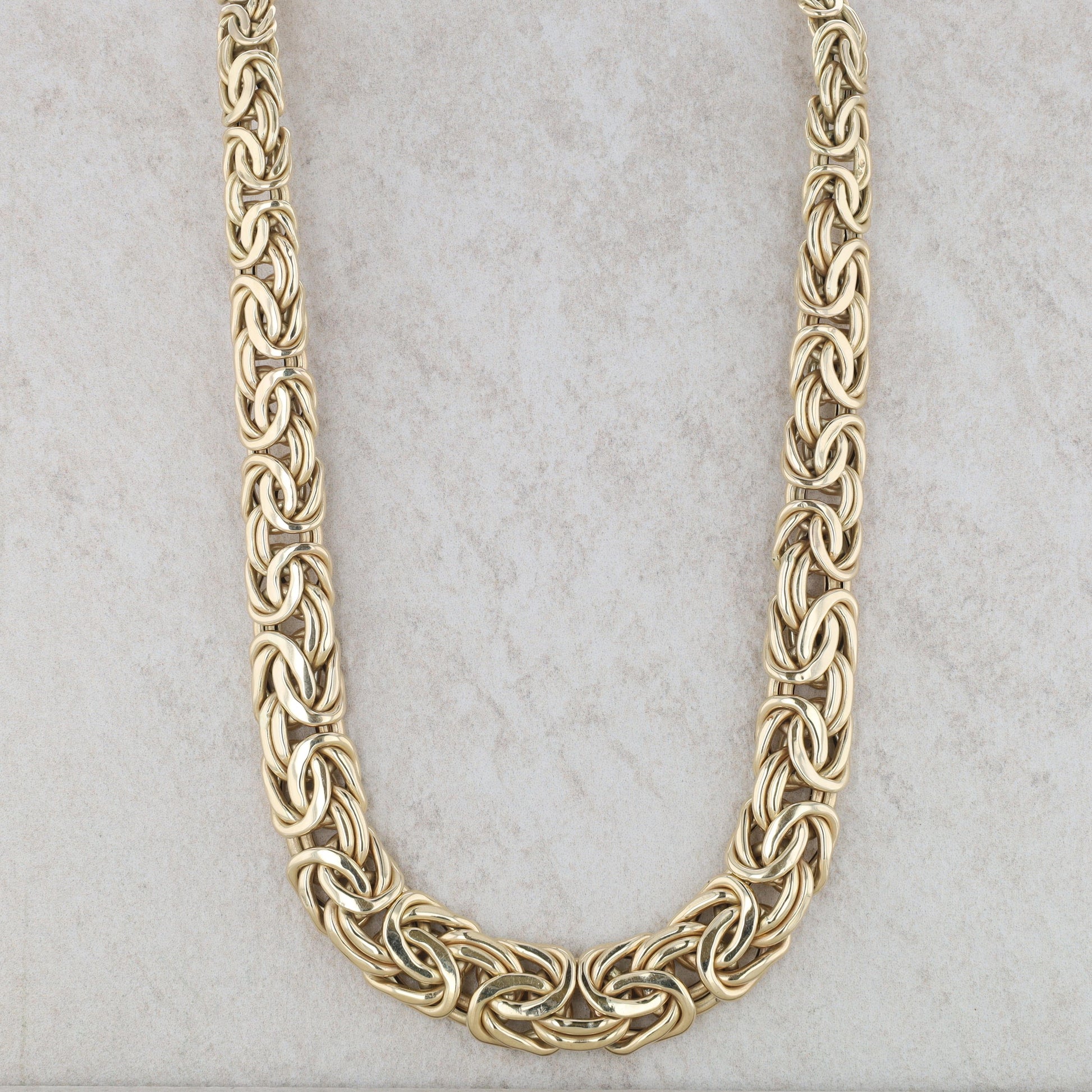 14k Yellow Gold Byzantine Woven Link Necklace 32.8g