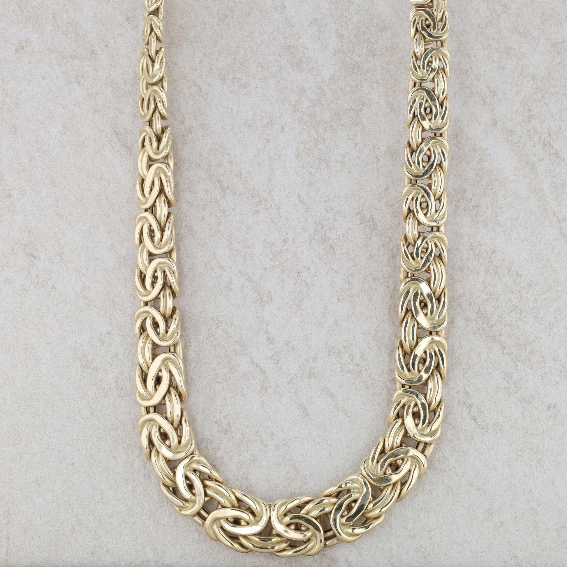 14k Yellow Gold Byzantine Woven Link Necklace 32.8g