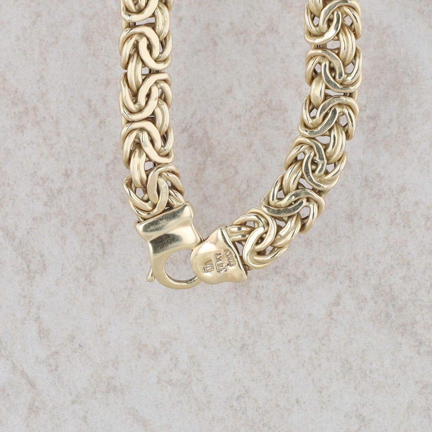 14k Yellow Gold Byzantine Woven Link Necklace 32.8g