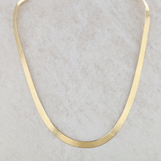 10k Yellow Gold Herringbone Chain 20" 9.9g