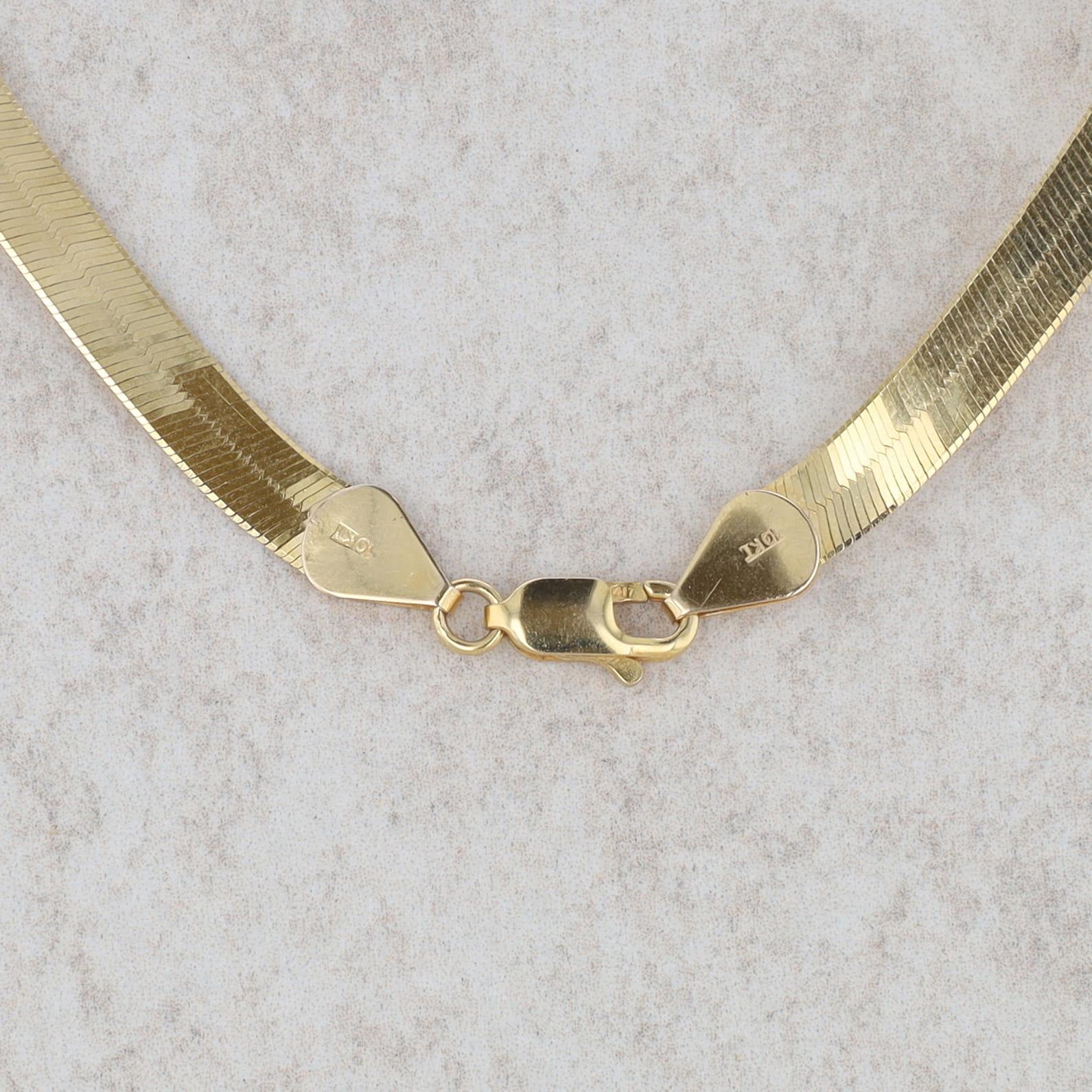 10k Yellow Gold Herringbone Chain 20" 9.9g