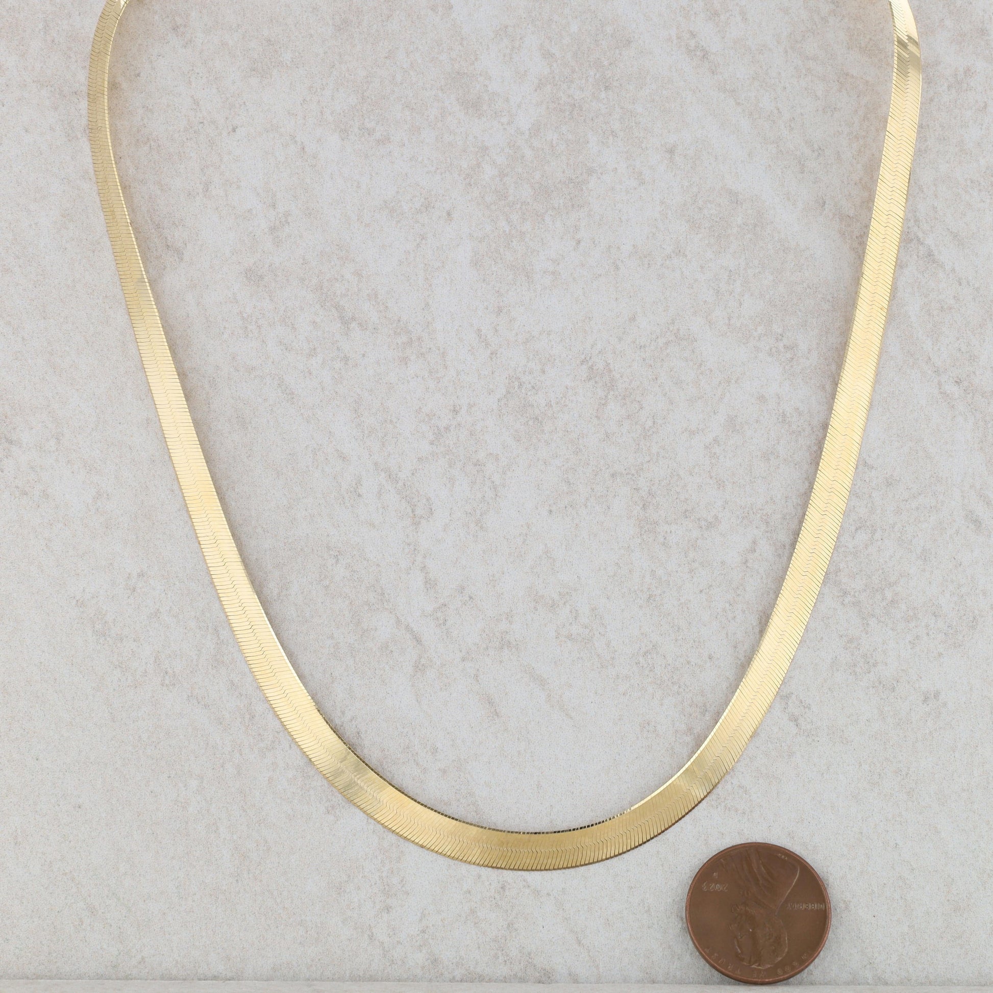 10k Yellow Gold Herringbone Chain 20" 9.9g