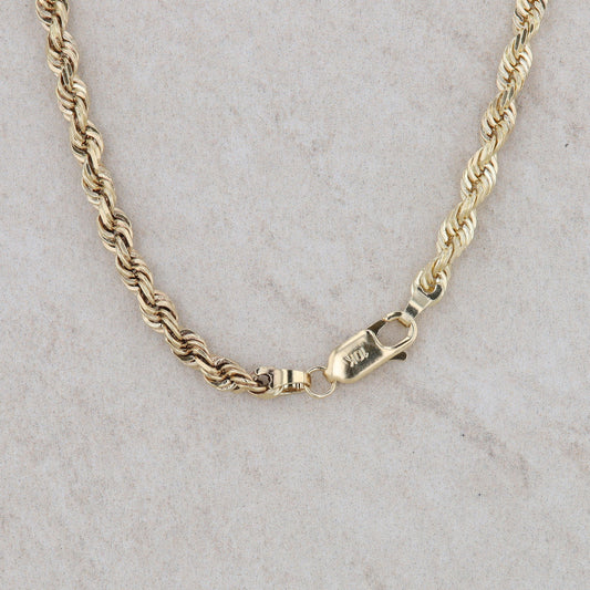 10k Yellow Gold Michael Anthony Diamond Cut Rope Chain 20" 18.3g