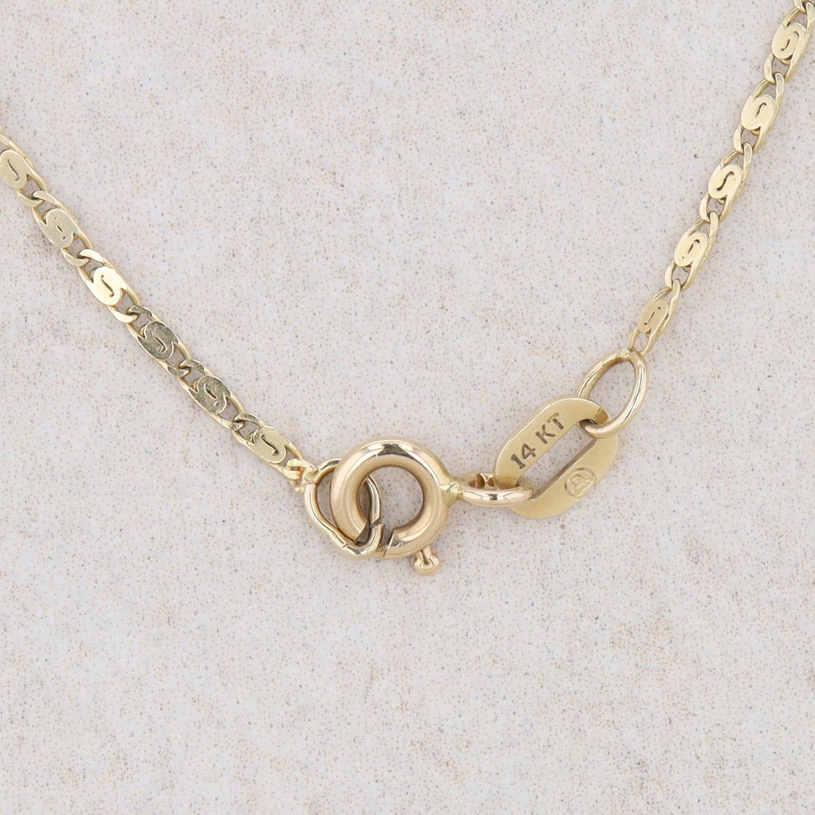 14k Yellow Gold Serpentine Chain 2.2g