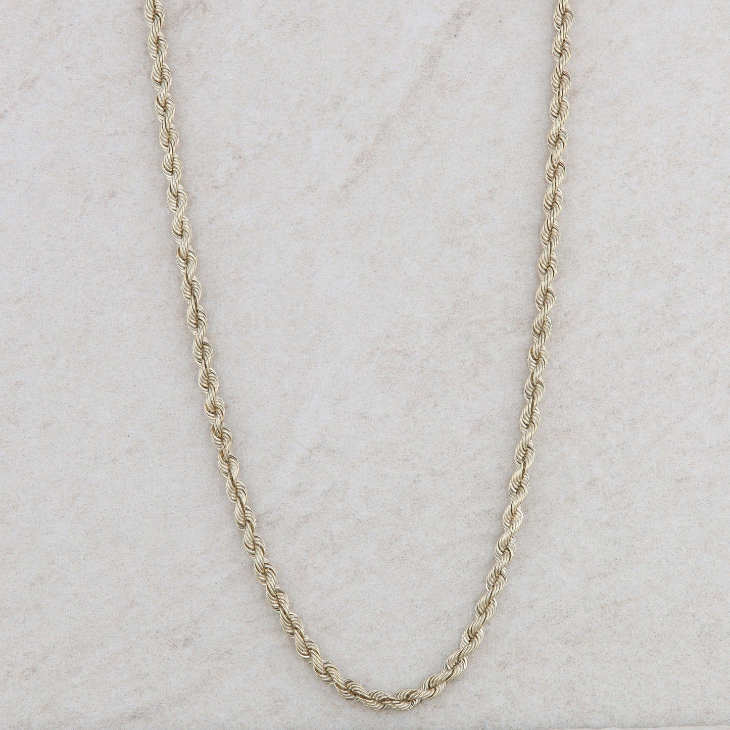 14k Yellow Gold 2.9mm Silk Rope Chain 13.21g