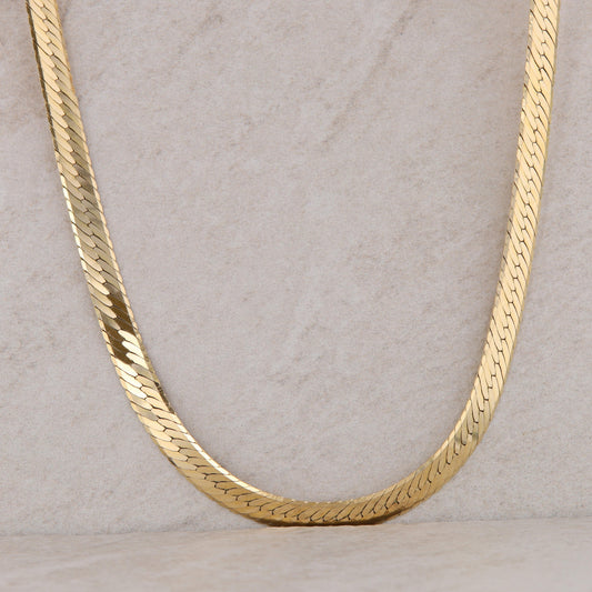 14k Yellow Gold Herringbone Chain 24" 31.0g