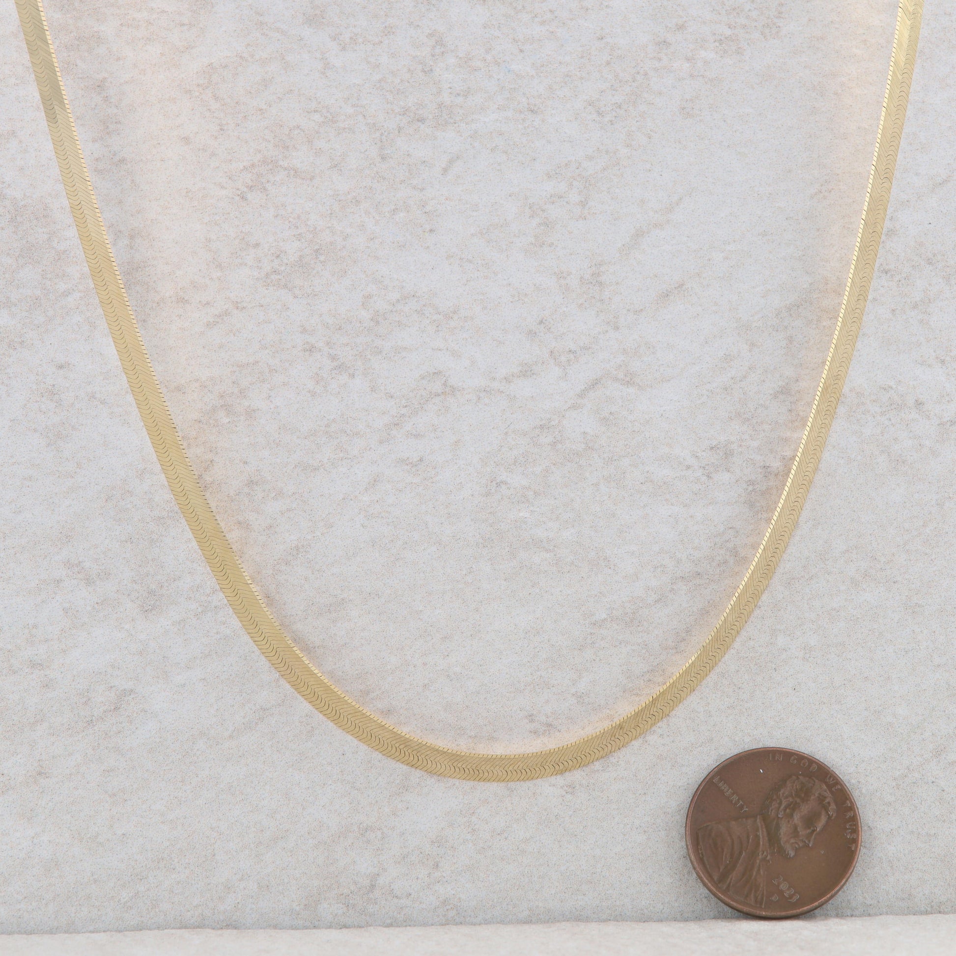 14k Yellow Gold Herringbone Chain 13.40g