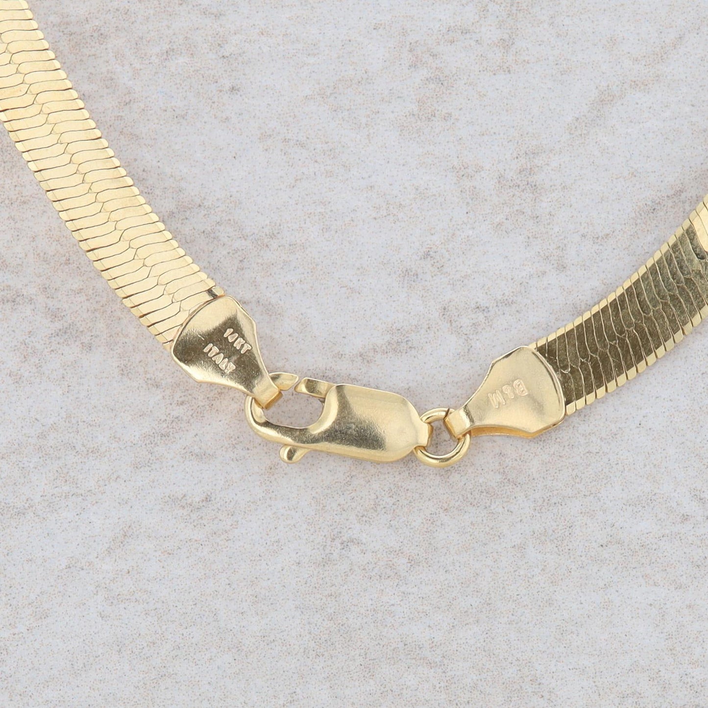 14k Yellow Gold Woven Link Herringbone Chain 13.85g