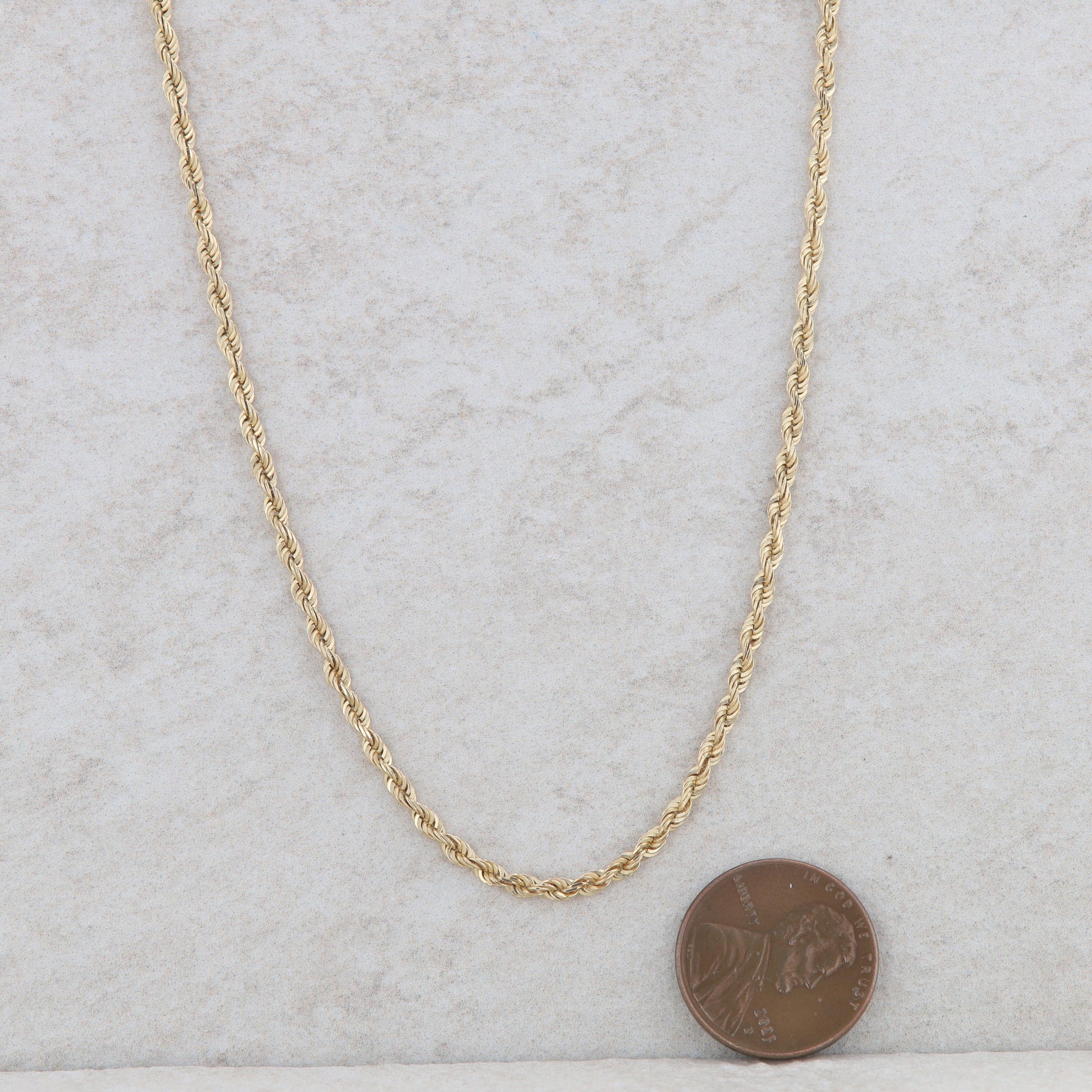 10k Yellow Gold Rope Chain 18" 5.92g