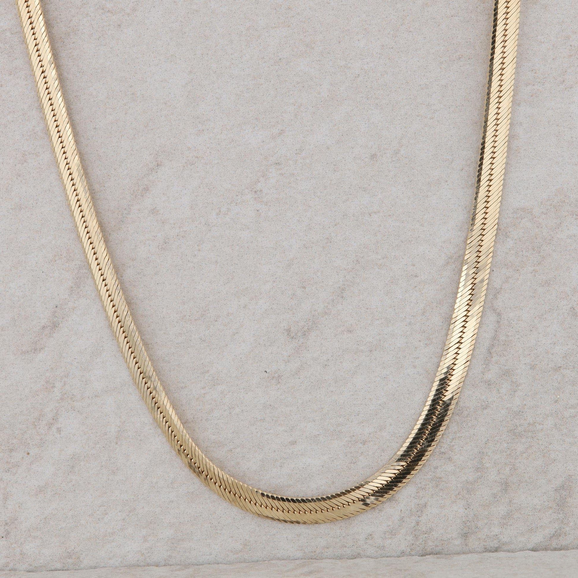 14k Yellow Gold Herringbone Chain 20" 16.75g