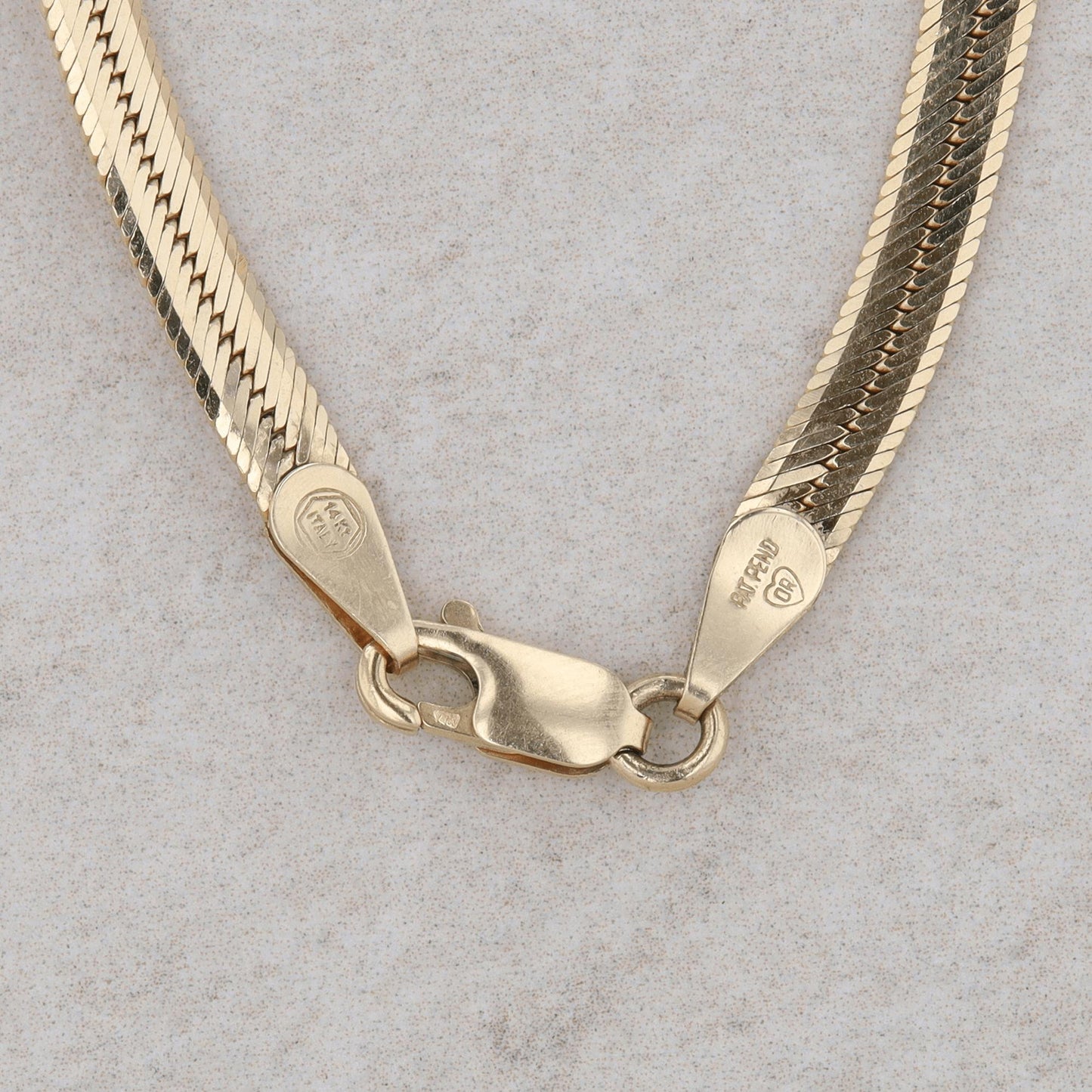 14k Yellow Gold Herringbone Chain 20" 16.75g