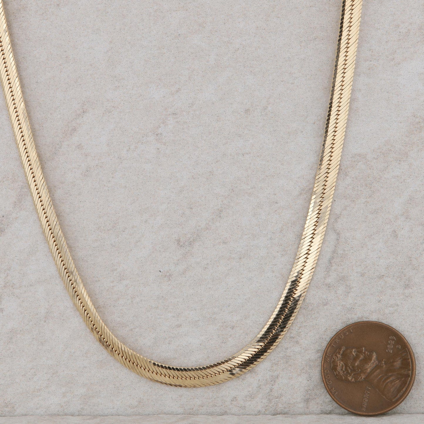 14k Yellow Gold Herringbone Chain 20" 16.75g