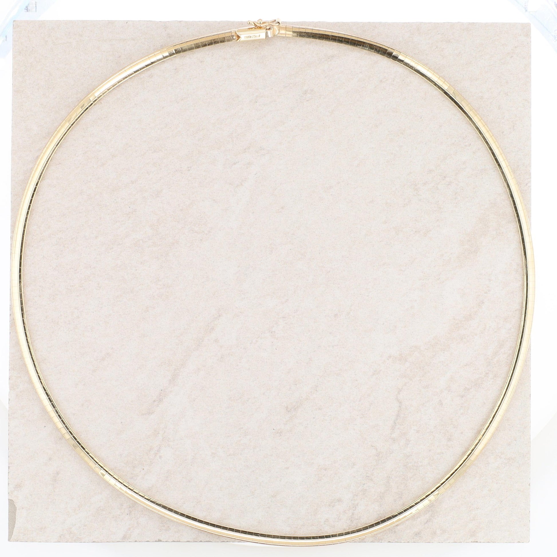 14k Yellow Gold 3.2mm 16" Omega Chain Necklace