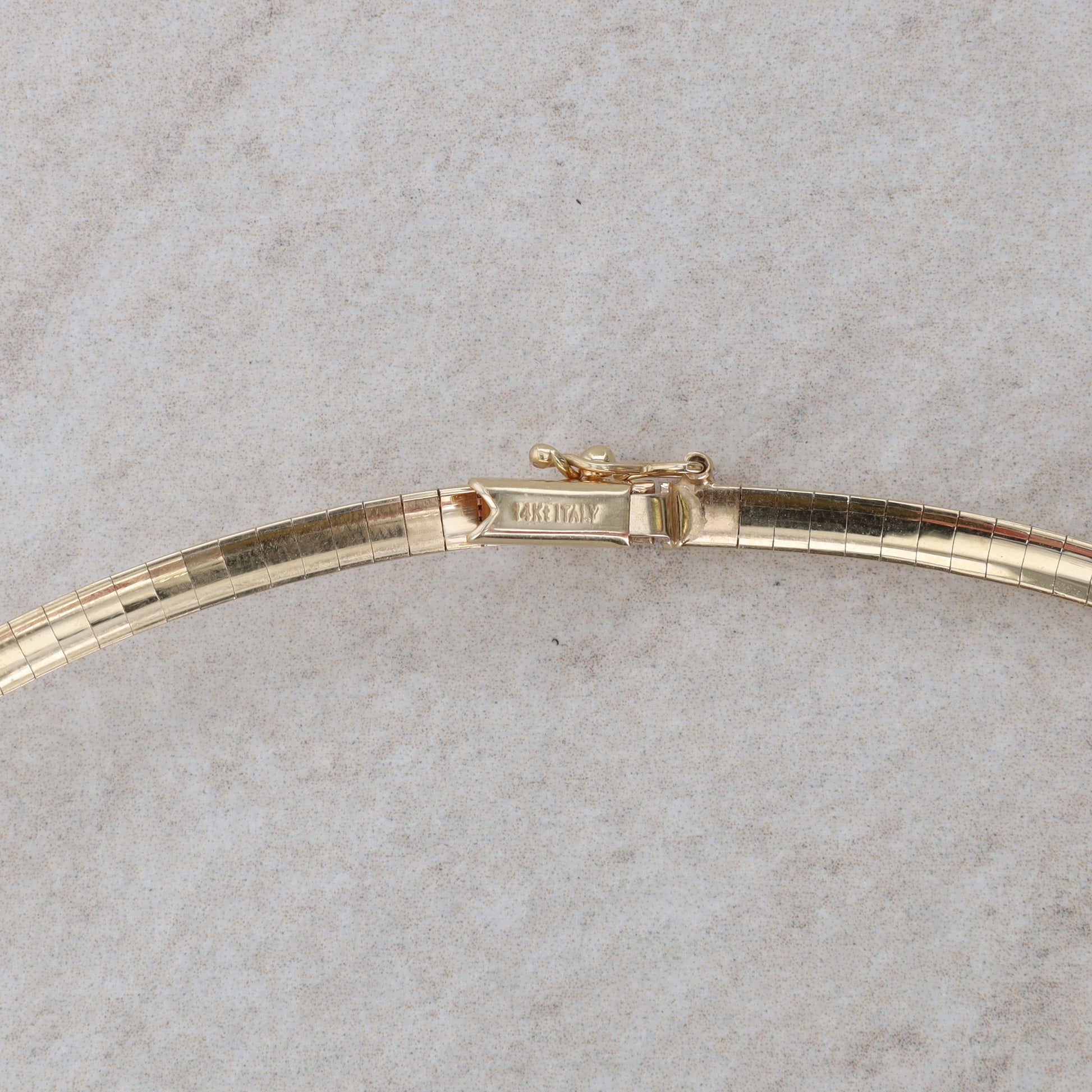 14k Yellow Gold 3.2mm 16" Omega Chain Necklace