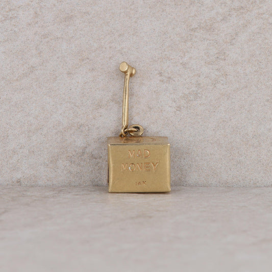 14k Yellow Gold Mad Money Emergency Cash Charm/Pendant