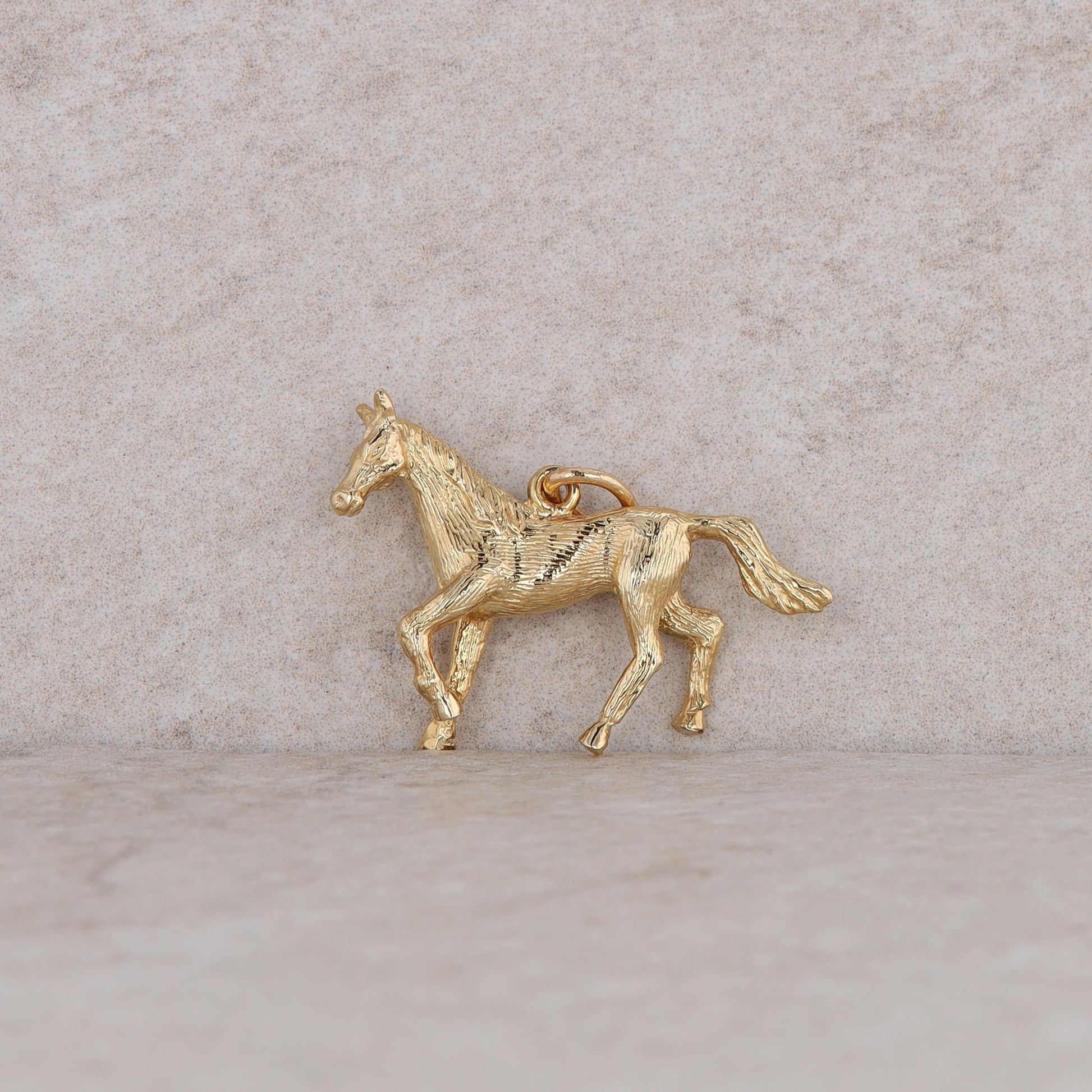 14k Yellow Gold Rembrandt Horse Charm 4.84g