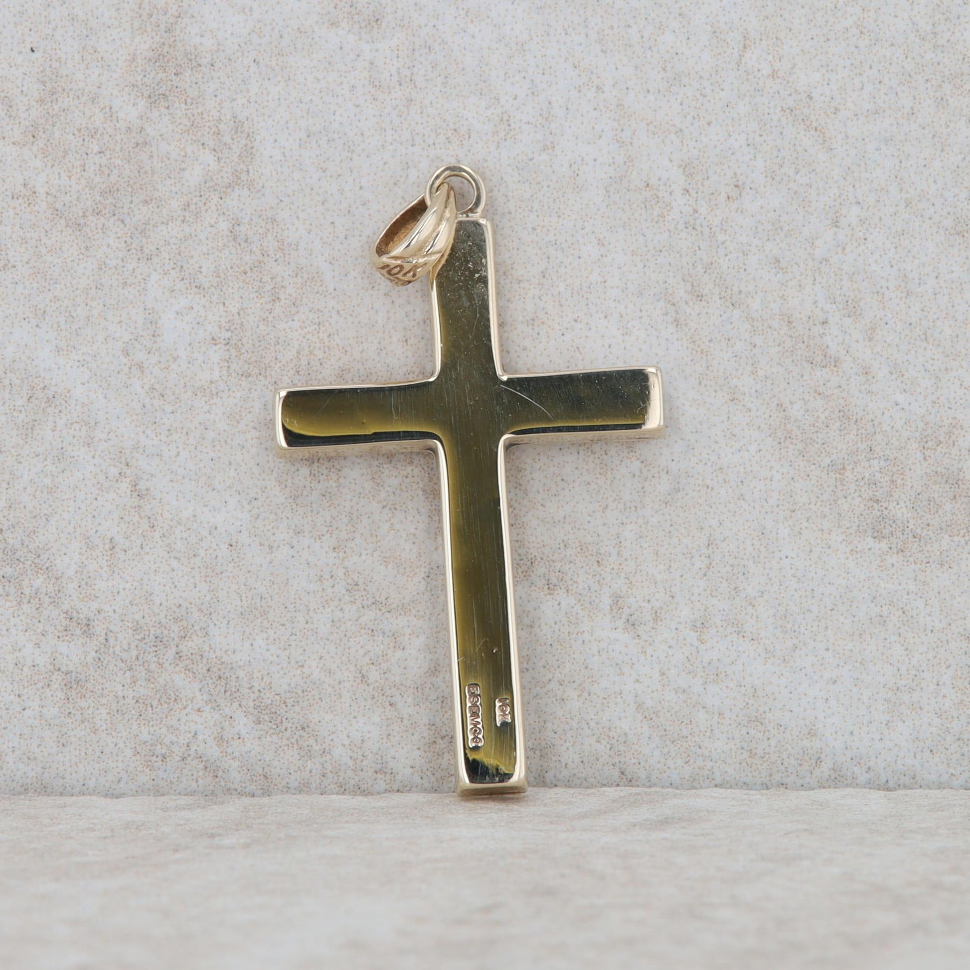 10k Yellow Gold Polished Cross Pendant 0.75g